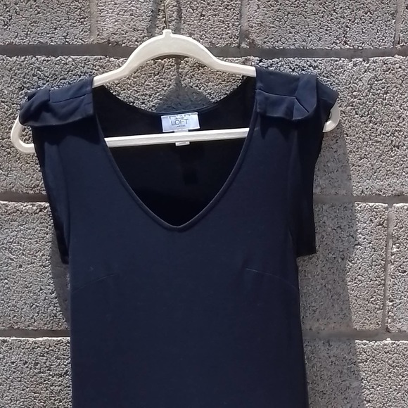 LOFT Midi Tee Dress Size XSmall Petite in Navy - Picture 3 of 5